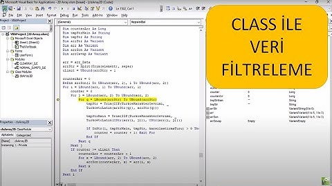 4 SATIR KOD İLE LISTBOX FİLTRELEME - CLASS MODÜLÜ
