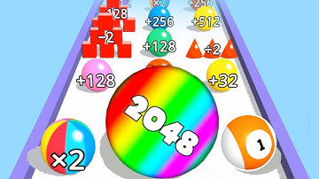 Multiballs run 2048 + | ball run 2048 gameplay All Max Level #multiballsrun2048