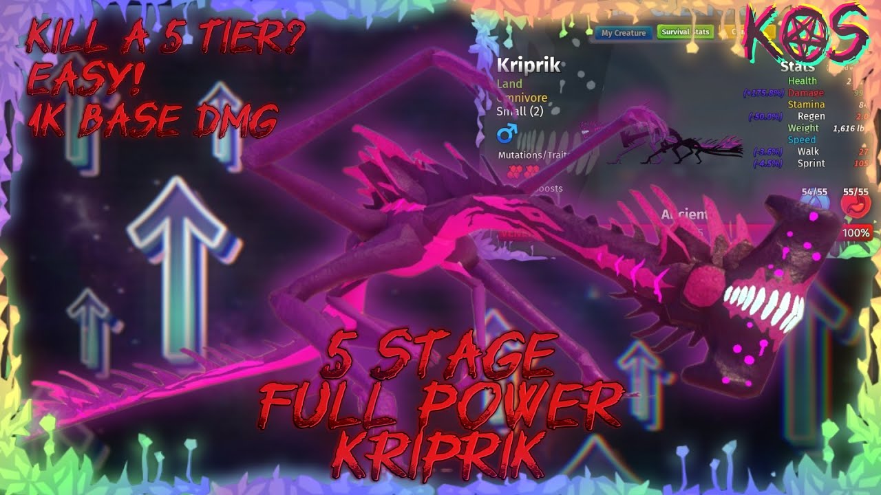 Kriprik | 5 Stage | Full Power | Creatures of Sonaria - YouTube