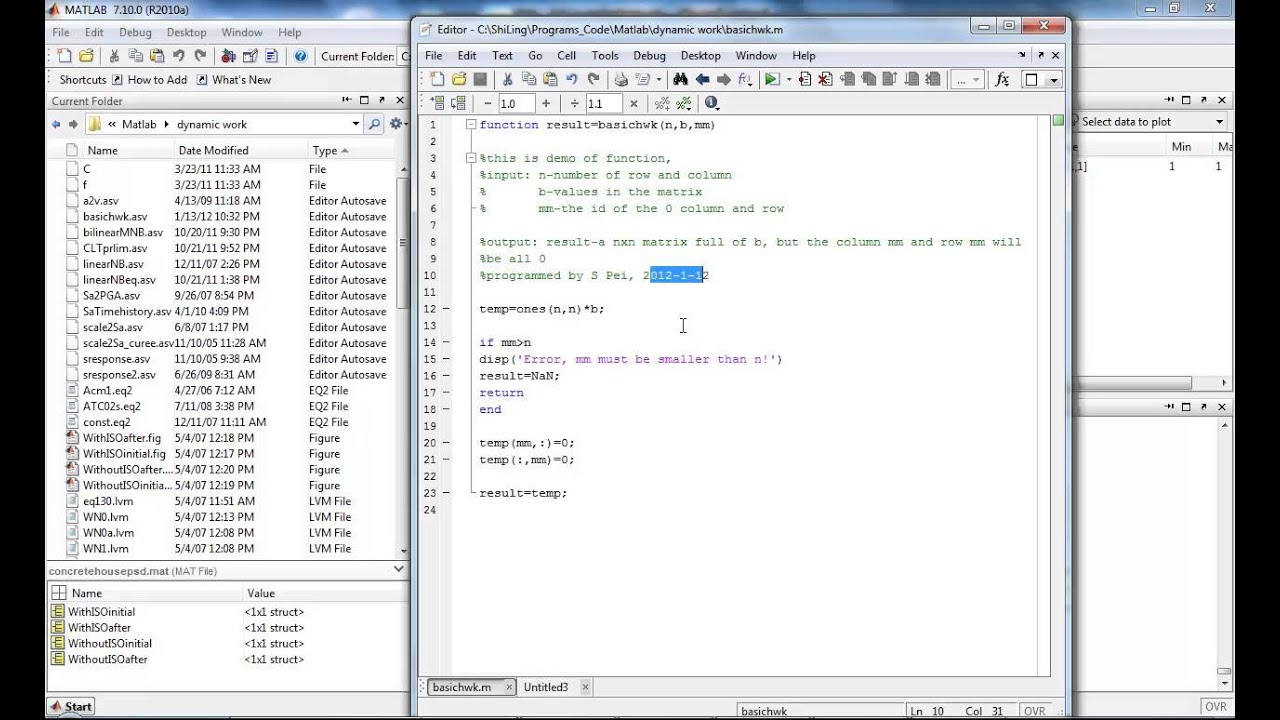 Matlab 3 function - YouTube