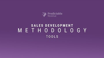 Sales development methodology - The playbook: Tools