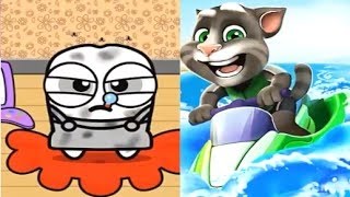My Virtual Tooth VS Talking Tom Jetski iPad Gameplay for Children HD screenshot 5