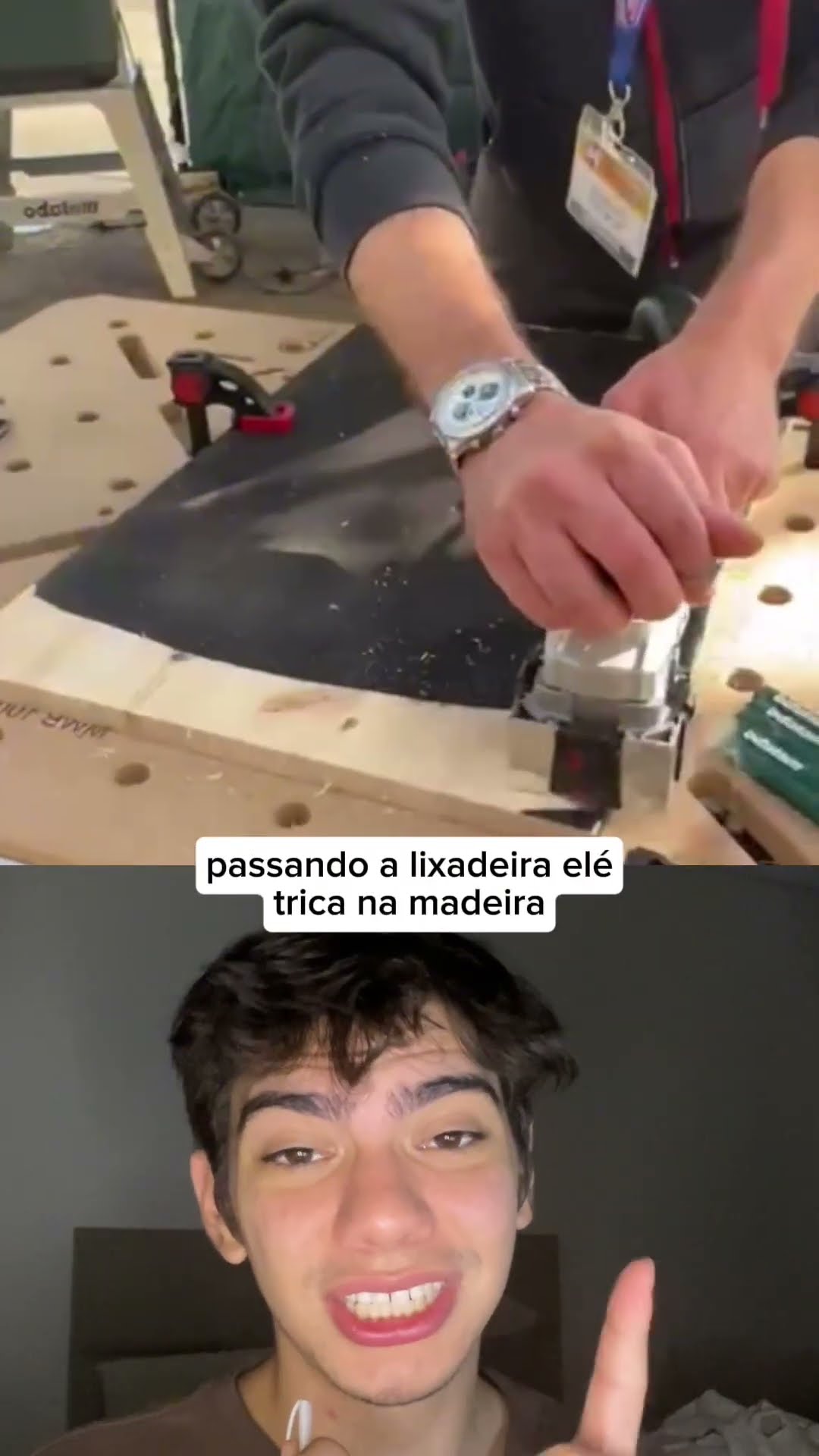 Ver essa lixadeira removendo a tinta da madeira é pura satisfação! ? Quem mais ama isso?