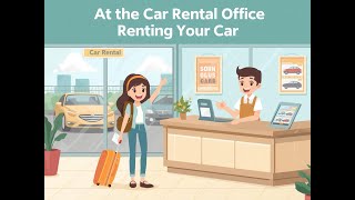 🚗 At the Car Rental Office – Renting a Car | English Conversation for Learners (A2)