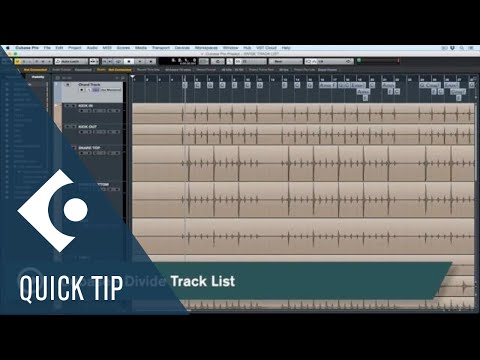 Cubase Quick Tips - Divide Track List Function