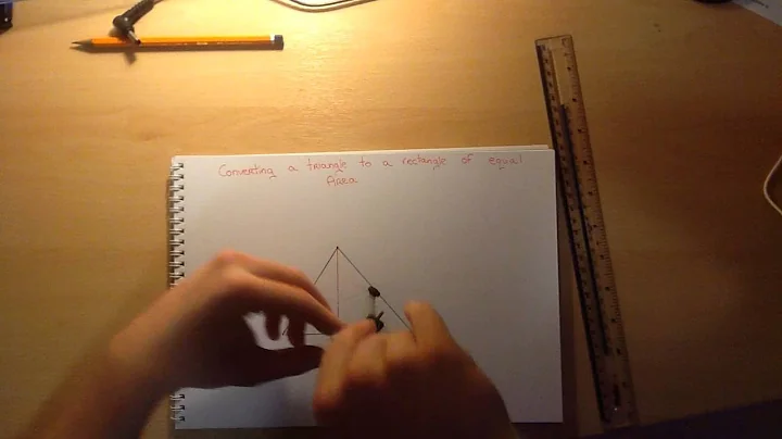 Convert a triangle to a rectangle of equal area