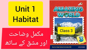 Class 3 oxford book Amazing world Lesson 1 Habitat || Meri Dunya class 3 unit 1 by your home Teacher