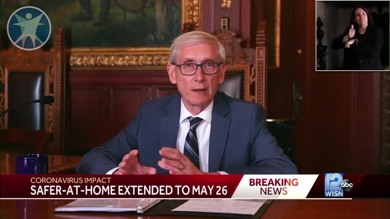 Wisconsin extends stay-at-home order through May 26, closes ...