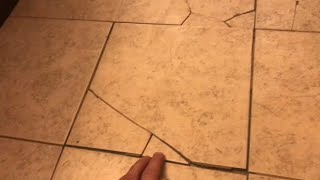repairing CRACKED “tile floor”