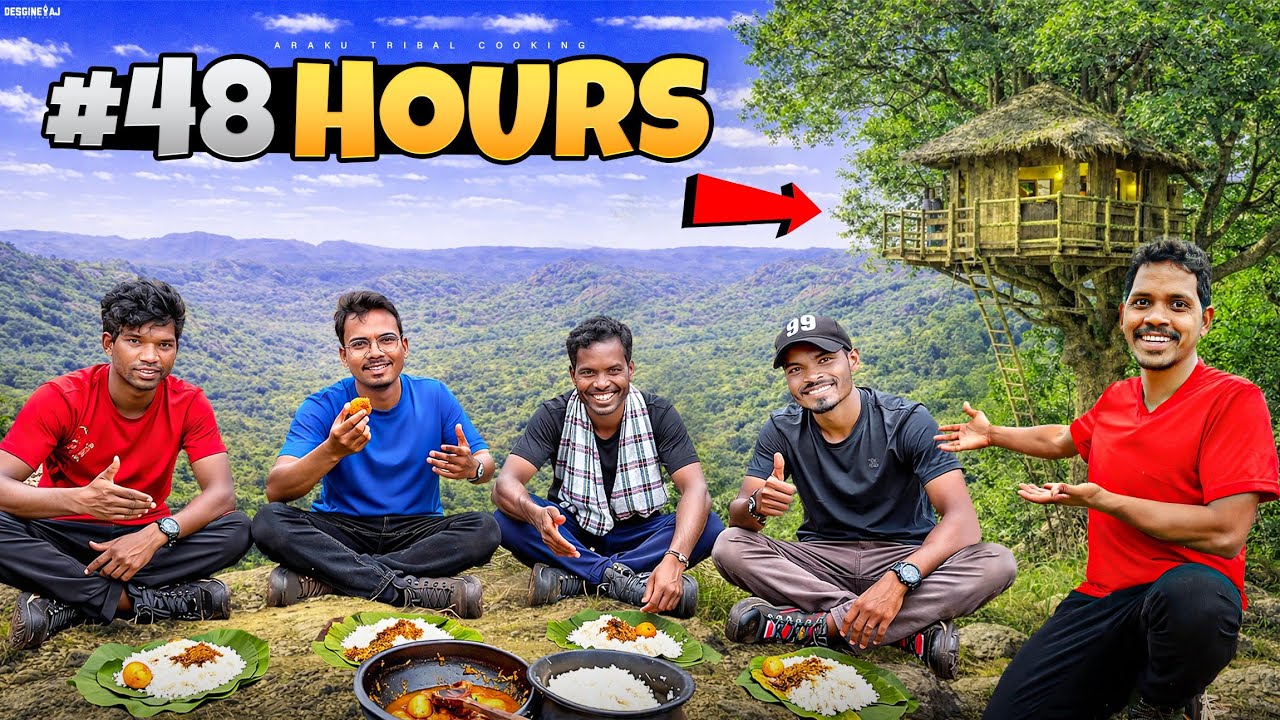 48 Hours CAMPING Challenge In Forest | మనం కట్టిన గుడిసలో రెండు రాత్రుళ్ళు | Araku Tribal Culture