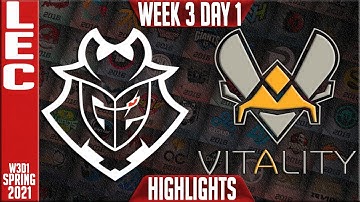 G2 vs VIT Highlights | LEC Spring 2021 W3D1 \ G2 Esports vs Team Vitality