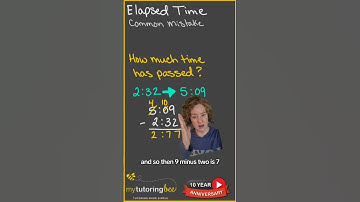 PT 1 How to subtract hours and minutes for elapsed time #mathhelp #mathtutor #time