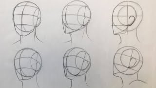 How to Draw Head in different angles using Andrew Loomis method Part 2 TURN ON SUBTITLES