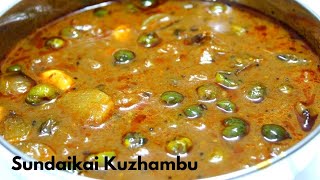 Pachai Sundakkai Kuzhambu Recipe/Sundaikai Kuzhambu/Puli Kuzhambu in Tamil/Turkey Berry Recipe | KGS