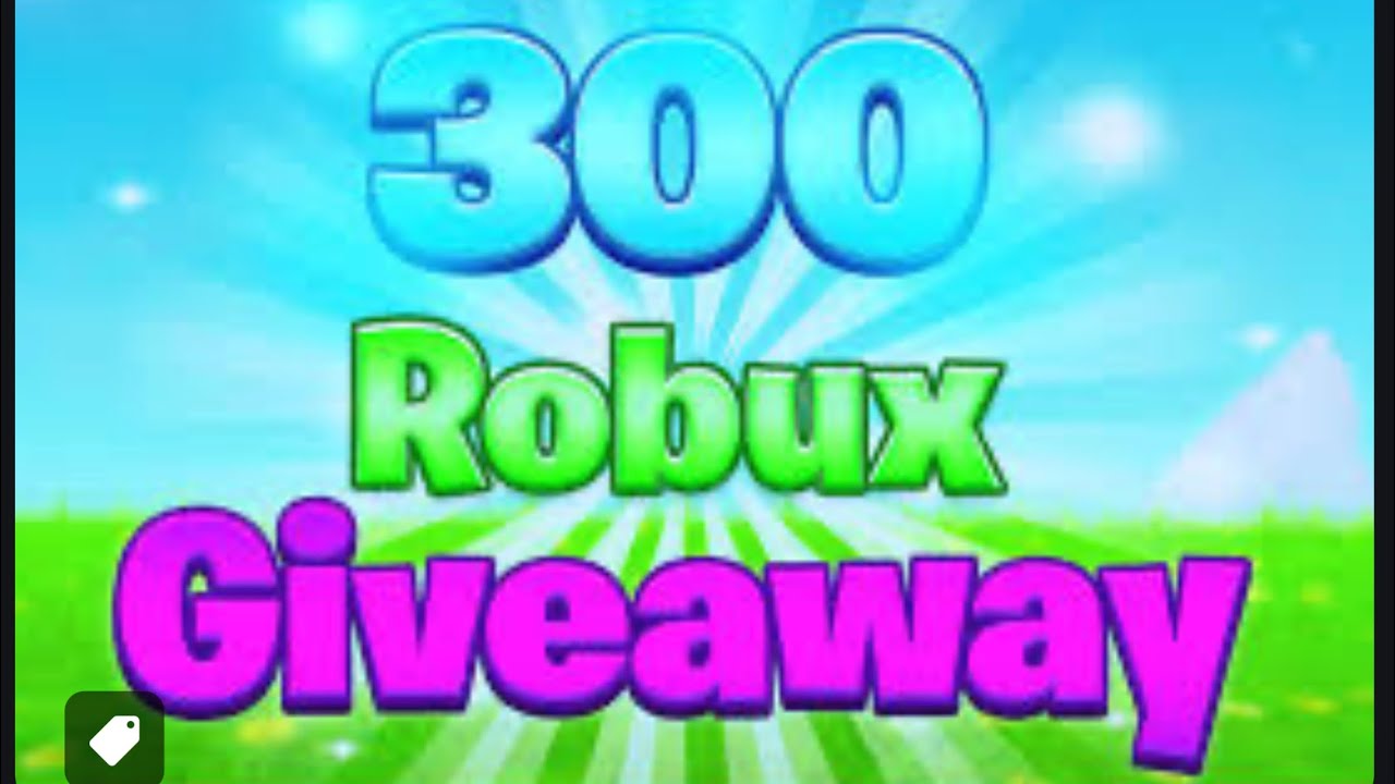300 robux giveaway!!! First 10 people will get the robux just so you ...