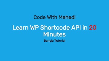 Learn WordPress Shortcode API in 20 minutes