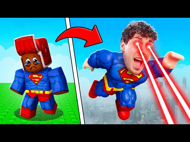 СЛАБАК → СУПЕРМЕН В РОБЛОКС! 😱 100% ПРОКАЧК��