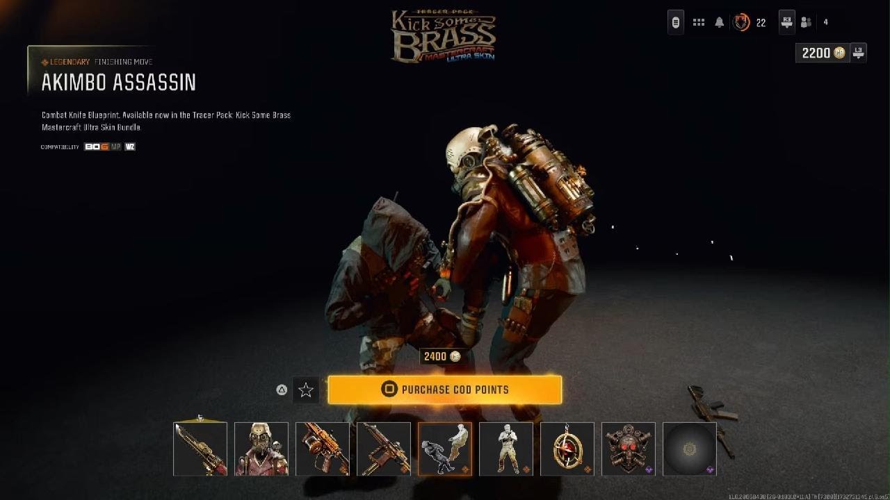 Mastercraft: Kick Some Brass Ultra Skin - Warzone & BO7 Bundle