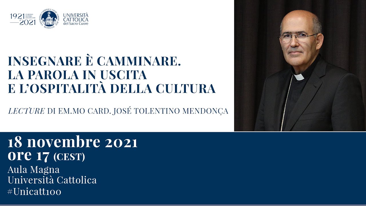 🔴 LIVE! Ore 17 Insegnare vuol dire camminare. La lezione del poeta-cardinale José Tolentino Mendonça