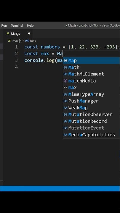 Find Maximum Number from an Array | JavaScript Tip - YouTube