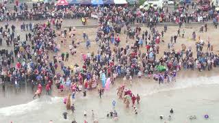 Boxing day Dip Llandudno 2023 (Drone footage)