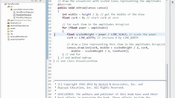 Lesson16 18 VisualizerView java  Overriding View method onDraw
