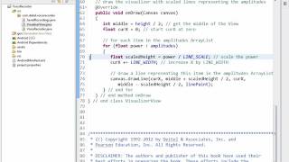 Lesson16 18 VisualizerView java  Overriding View method onDraw