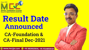 Big Breaking | Result Date Announced | CA Foundation & CA Final  Dec 2021