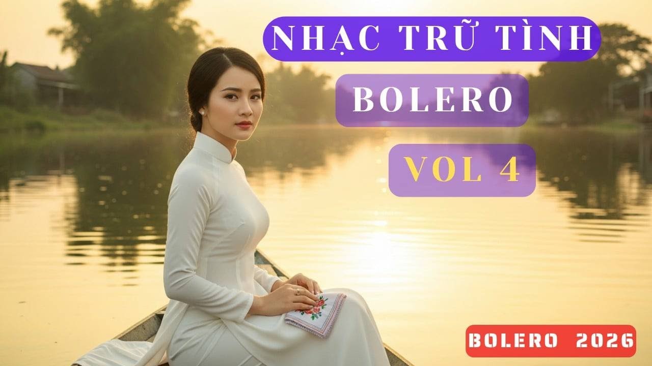 BOLERO – Nhạc Trữ Tình Hay Nhất 2026 – Khăn Hồng Thêu Duyên Cũ, Kiếp Cầm Ca
