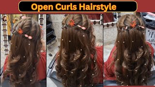 Tricky Twist Roll hairstyle || Easy hairstyles with back open curls
