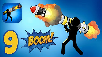 Boom Stick: Bazooka Puzzles - Level 9 / Gameplay Walkthrough (Android, TapTap)