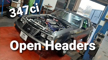 Foxbody Mustang Walk round Video - 347ci Open Headers -