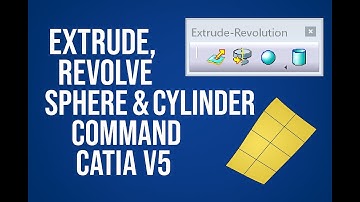 CATIA V5 Surfacing: Extrude, Revolve, Sphere & Cylinder Commands Explained