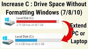 How to Extend C Drive Space Without Formatting Windows (7/8/10) PC or Laptop