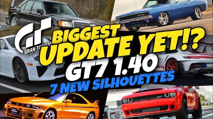 GT7 Update 1.40 comfirmed, 7 new cars, a new track, and LARGE