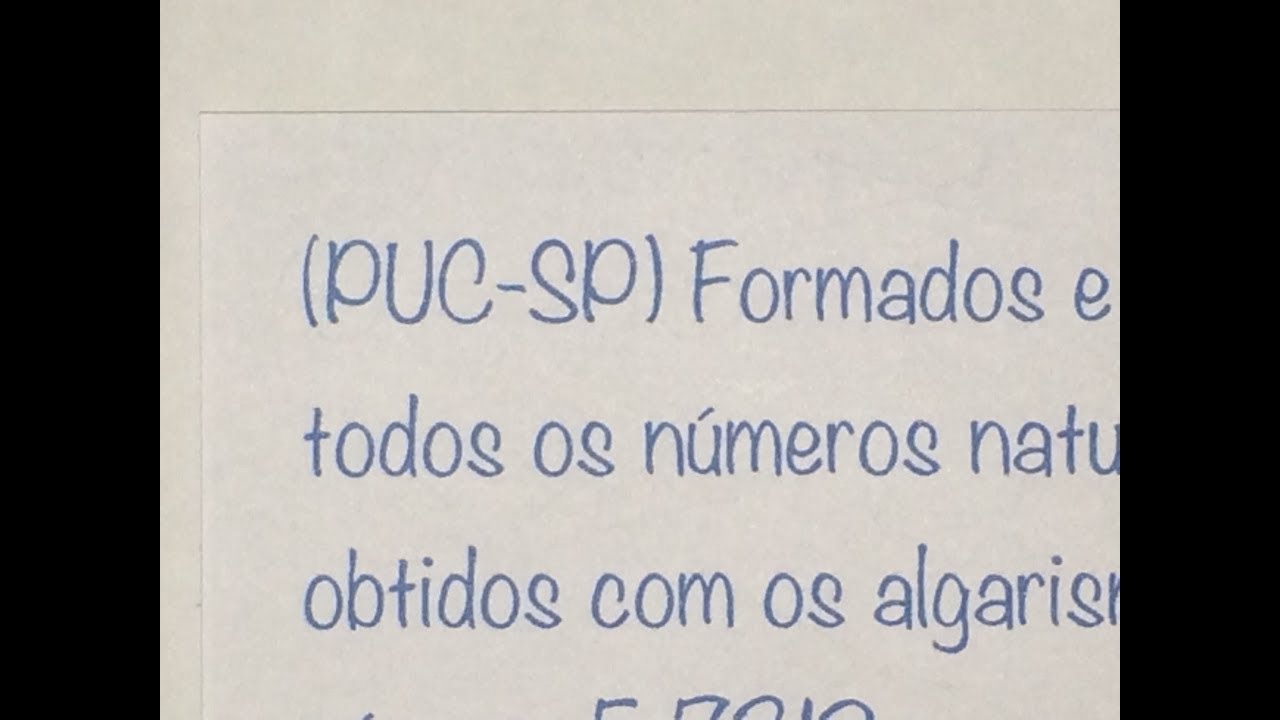 MFUNA | AC5 - PUC SP - Ordenando números naturais obtidos com quatro algarismos ruyi jingu bang