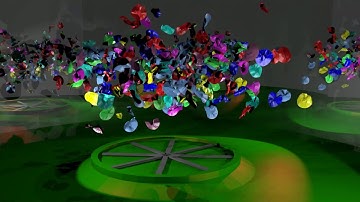 9 Detik Animasi Blender - Mirror Room Fallen Fabric
