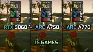 RTX 3060 12GB vs Arc A750 8GB vs A770 16GB | Test in 15 Games | 1080P & 1440P