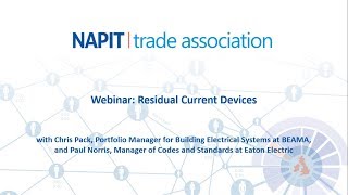 NAPIT Trade Association Webinar - Residual Current Devices