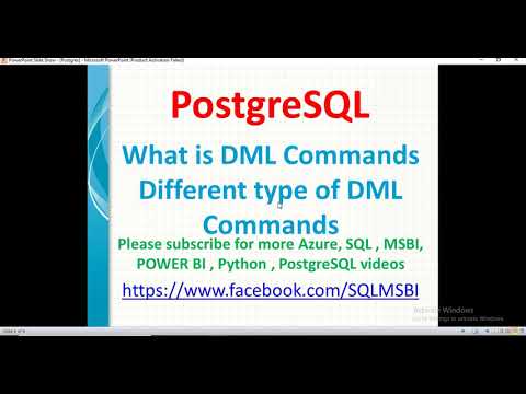 Postgresql Tutorials | DML Commands in postgresql | postgresql commands