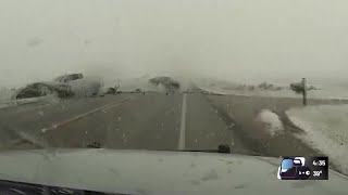 Dash cam captures head-on crash on Iowa highway with suspected drunk driver