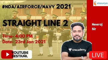 Straight Line ( Part-2)  | Mathematics | Target NDA/AIRFORCE/NAVY 2021 | Neeraj Baisla Sir
