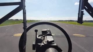 BBMF Lancaster take off view from Bomb Aimers Position
