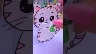 Cat art 🐈‍⬛ #cat #satisfying #art #paper #craft #papercraft #funny #shorts #youtube