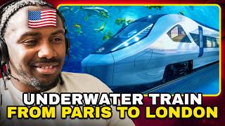 American Reacts to Eurostar Train that goes UNDER WATER || PARIS to LONDON