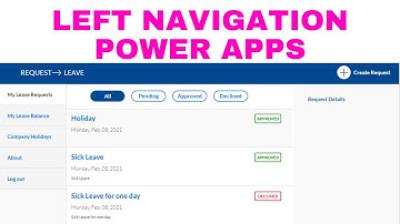 Left Navigation Component in PowerApps | PowerApps Menu Navigation |Leave Application Request Part 3