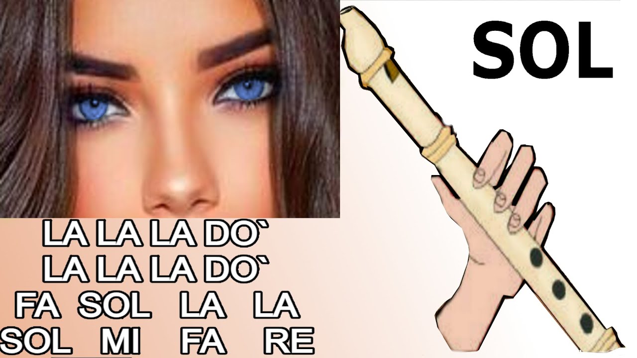 Ojos azules, flauta dulce fácil, tutorial con animación, easy flute