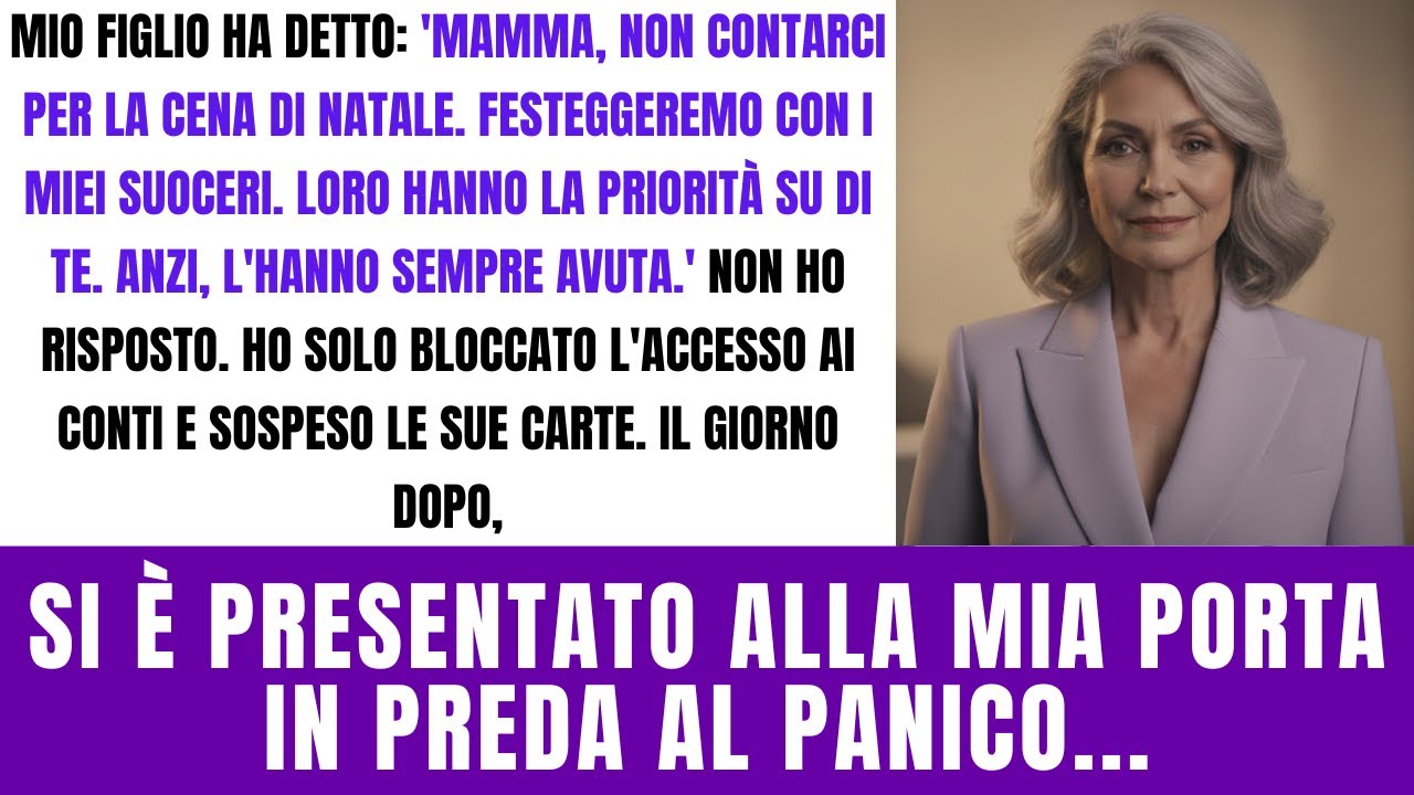 Mio figlio ha avvisato 'Festeggeremo la cena di NATALE a casa dei suoceri.' Loro hanno la preferenza
