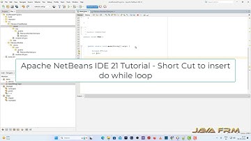 Apache NetBeans IDE 21 Tutorial - Short Cut to insert do while loop - do + Tab Key