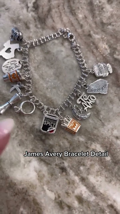 James Avery Changeable Heart Charm Bracelet